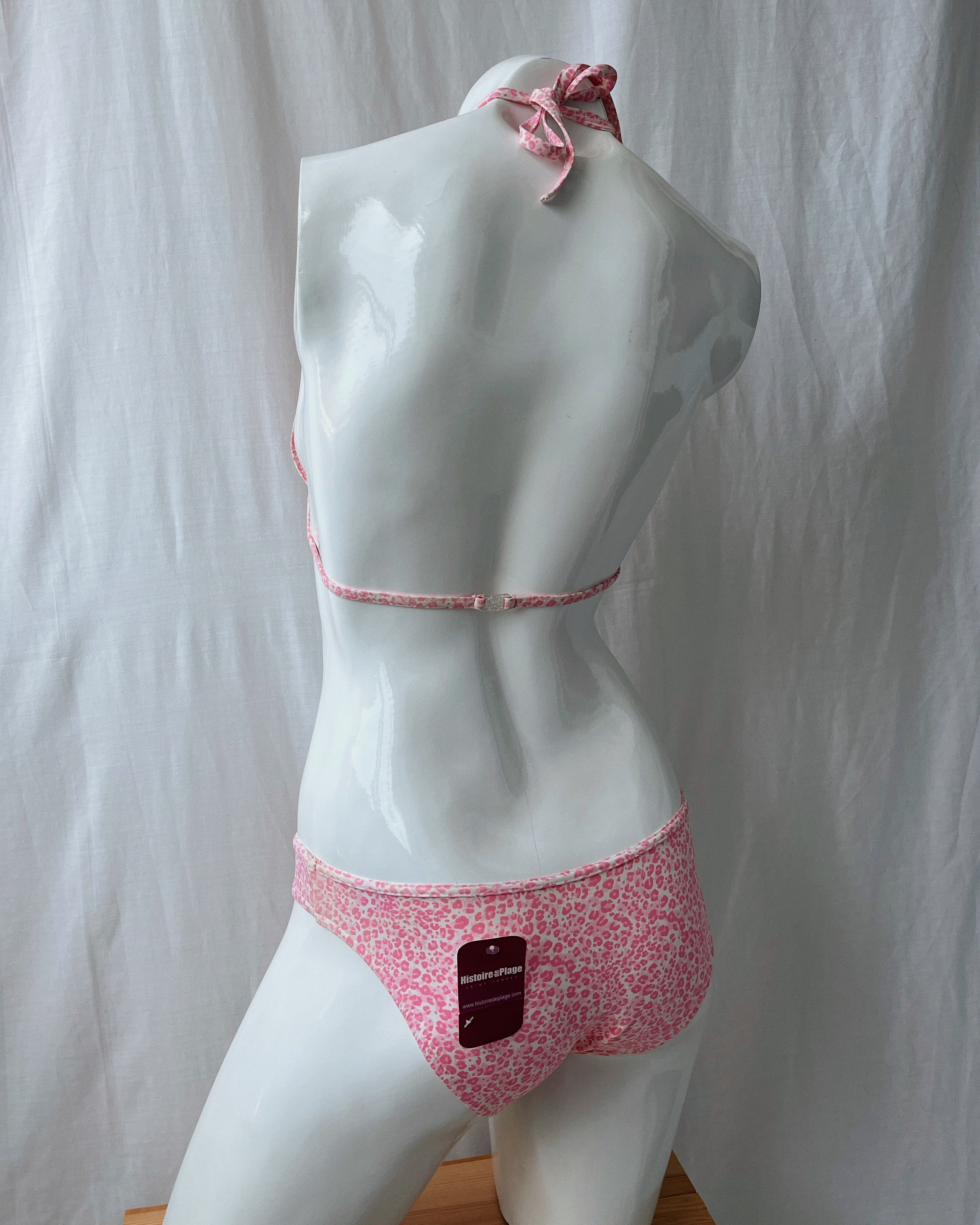 Deadstock pink leopard bikini (XS-M)