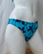 Deadstock blue floral bikini (XS-M)