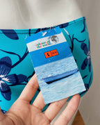Deadstock blue floral bikini (XS-M)
