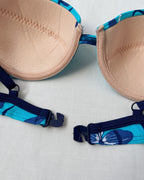 Deadstock blue floral bikini (XS-M)
