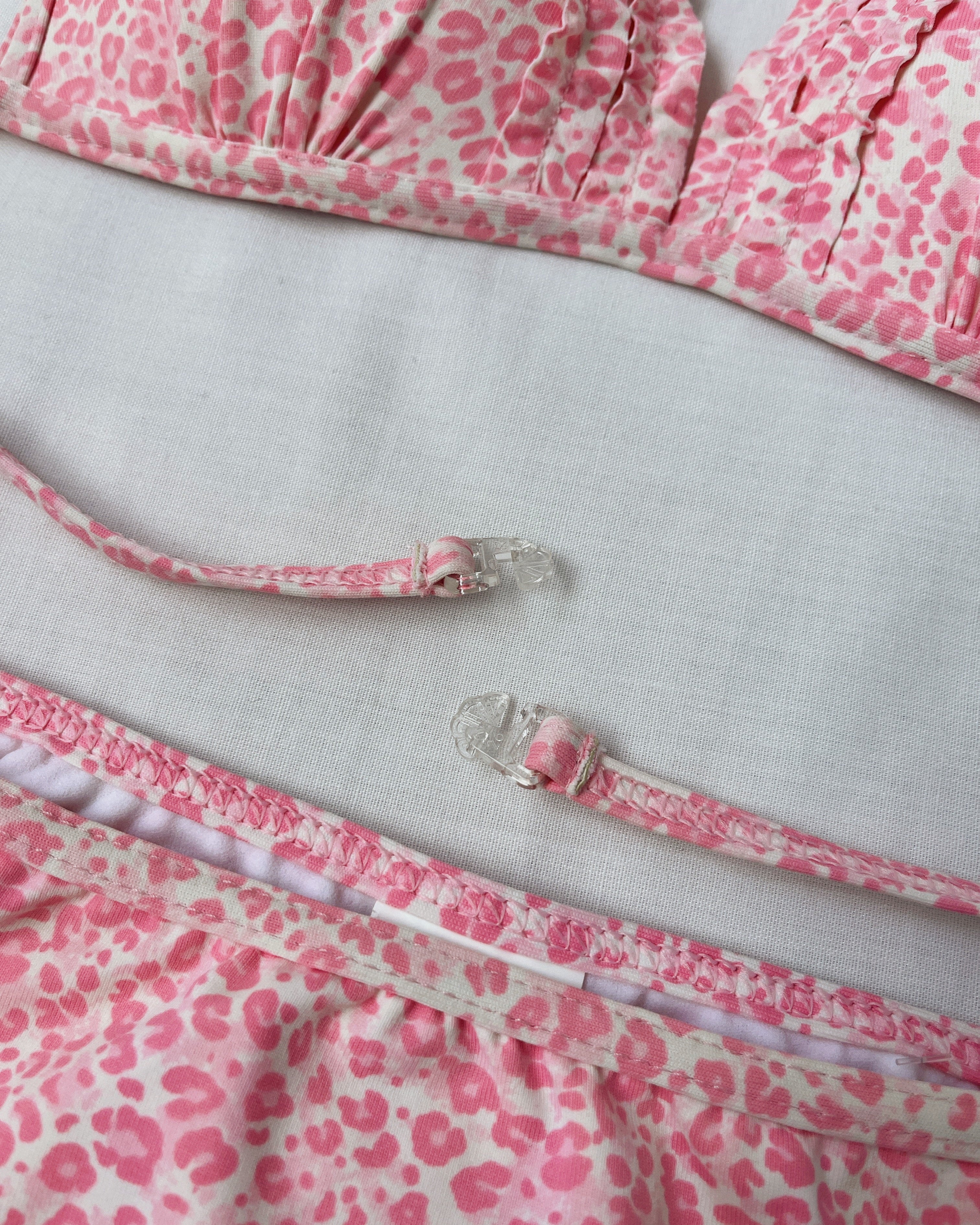 Deadstock pink leopard bikini (XS-M)
