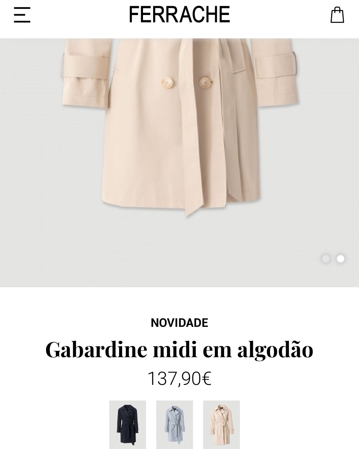 Ferrache trench coat (M/L)