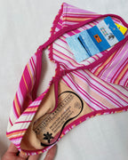 Deadstock pink striped bikini (XS/S)