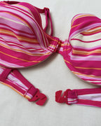 Deadstock pink striped bikini (XS/S)