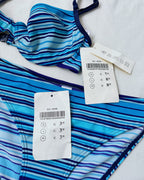 Deadstock blue striped bikini (XS/S)