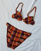 Vintage plaid bikini (2XS/XS)