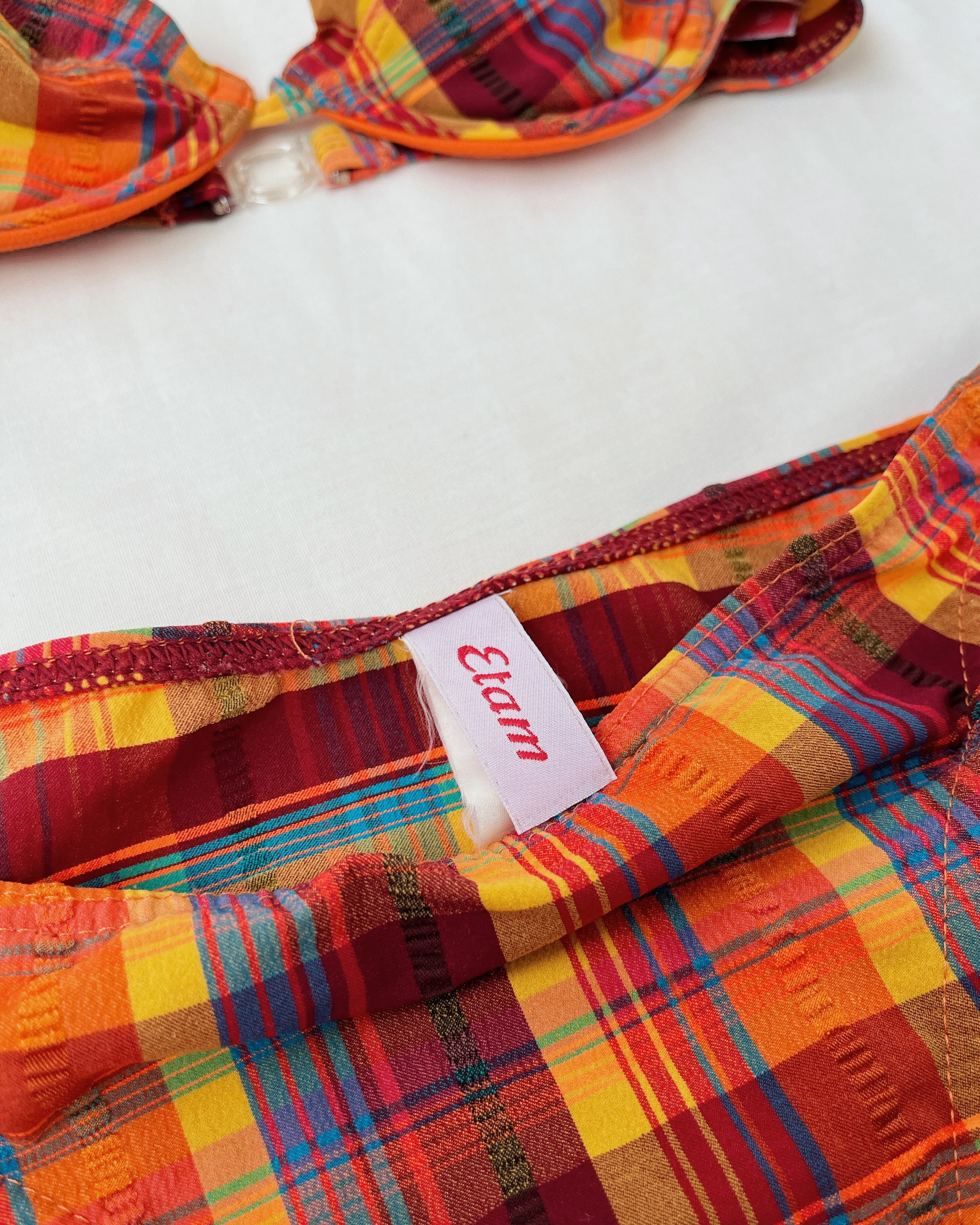 Vintage plaid bikini (2XS/XS)