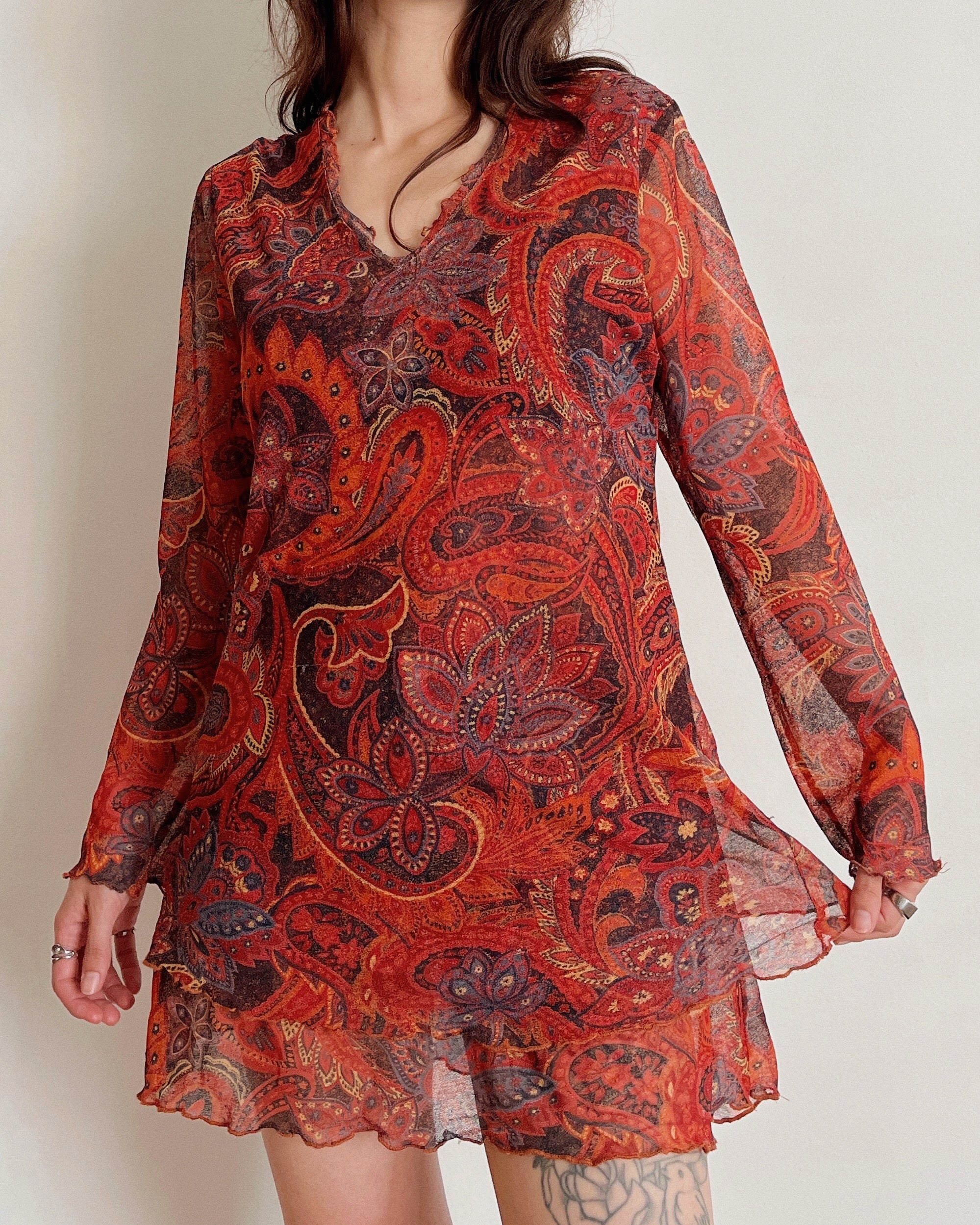 Vintage mesh tunic (L)
