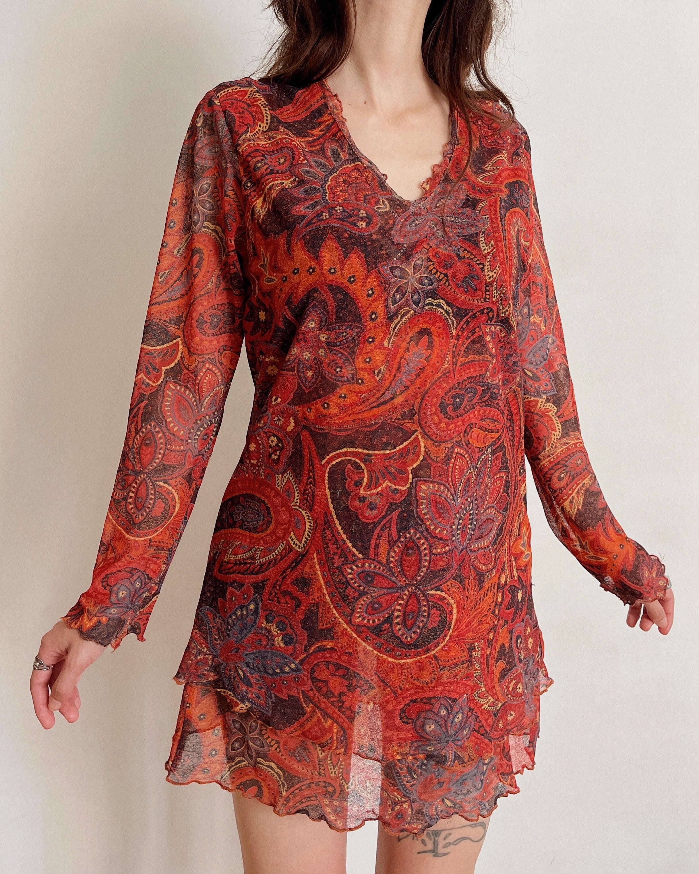 Vintage mesh tunic (L)