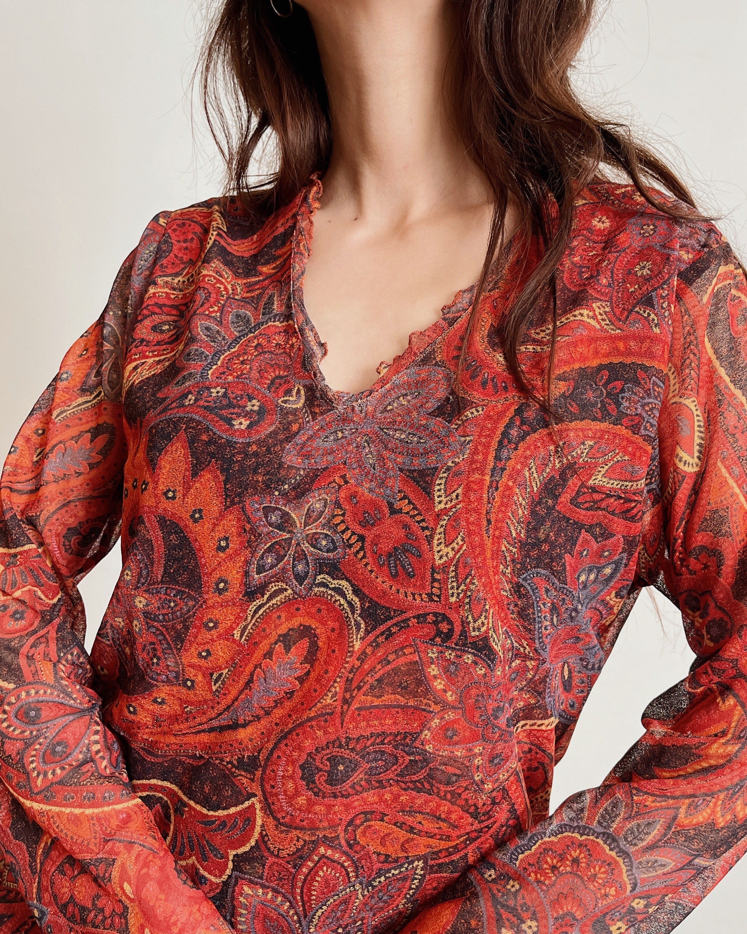 Vintage mesh tunic (L)