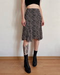 Vintage silk midi skirt (XL)