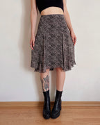 Vintage silk midi skirt (XL)