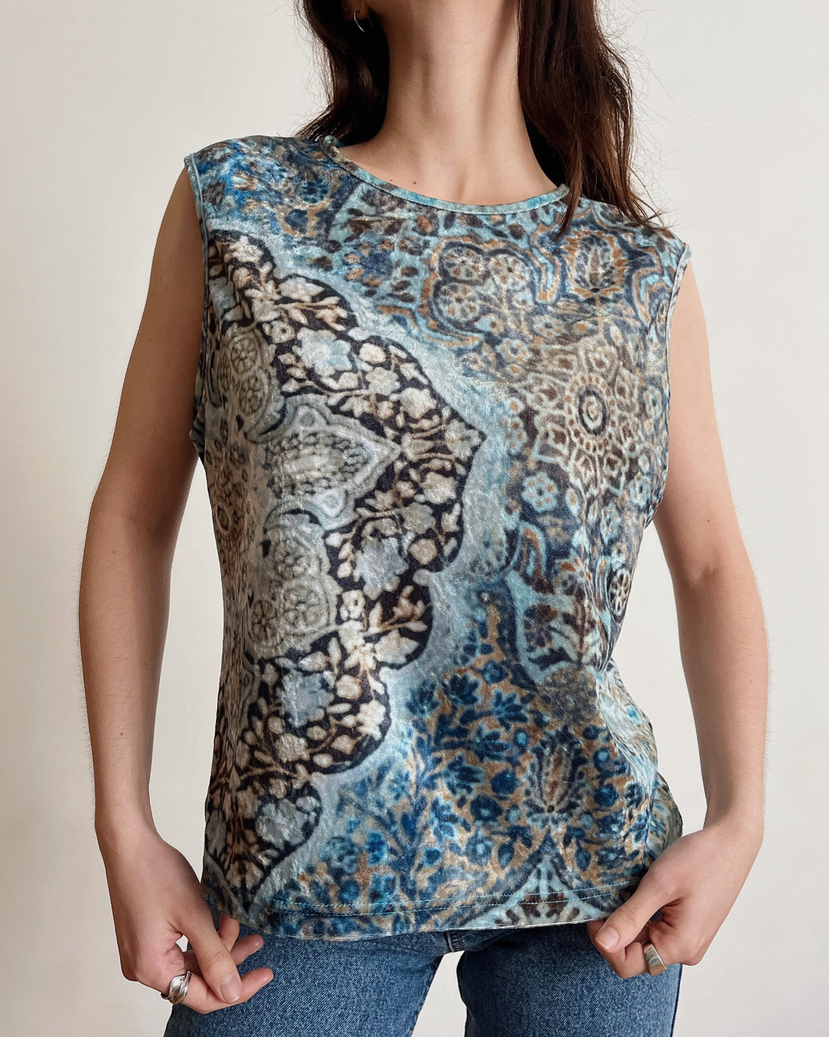 Paisley velvet top (XL/2XL)
