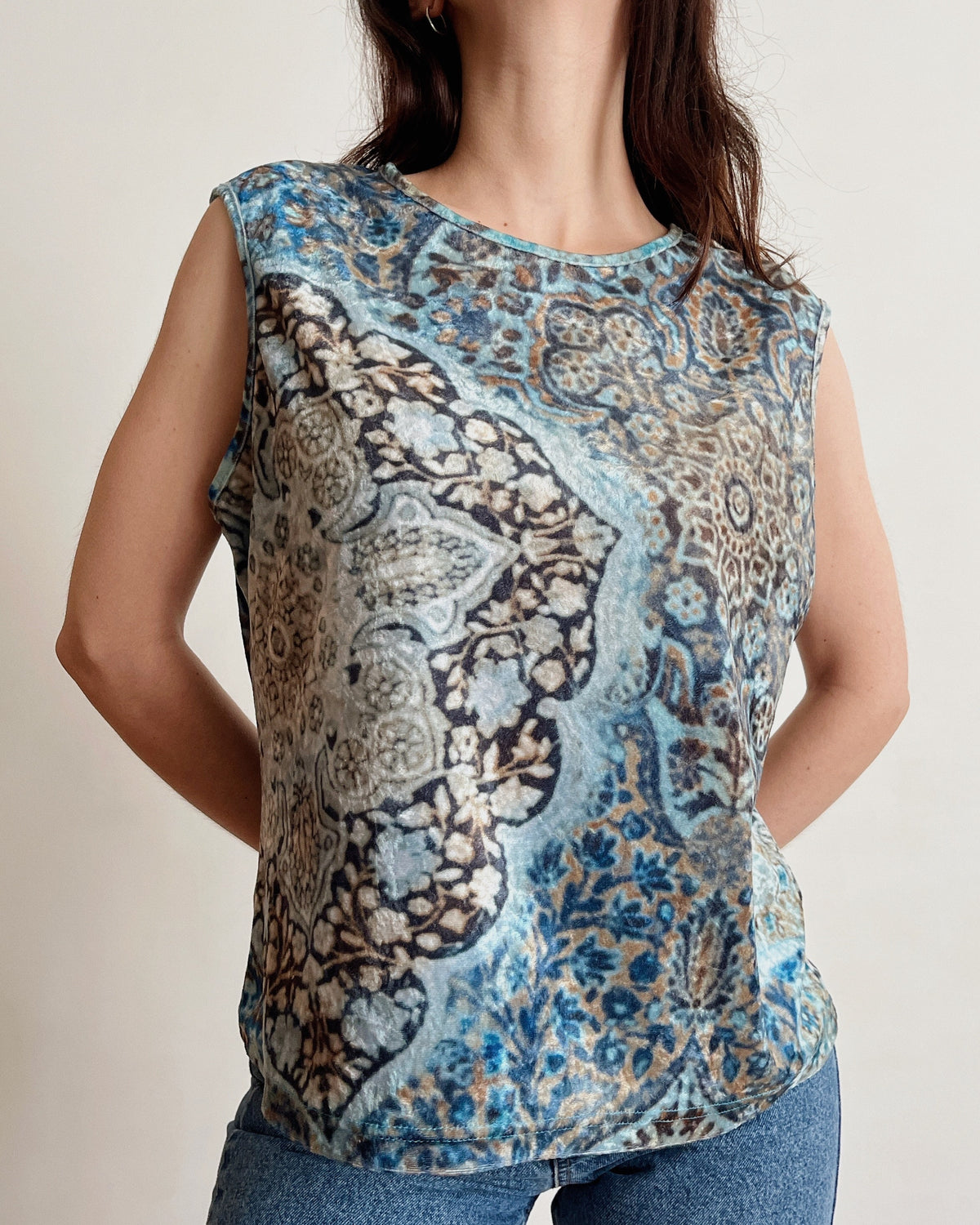 Paisley velvet top (XL/2XL)