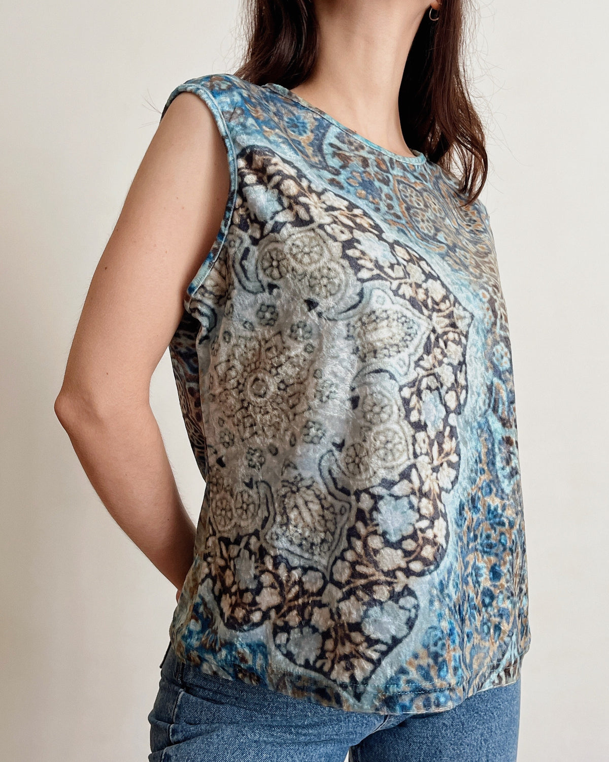Paisley velvet top (XL/2XL)