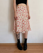 Vintage midi floral skirt (3XL/4XL)