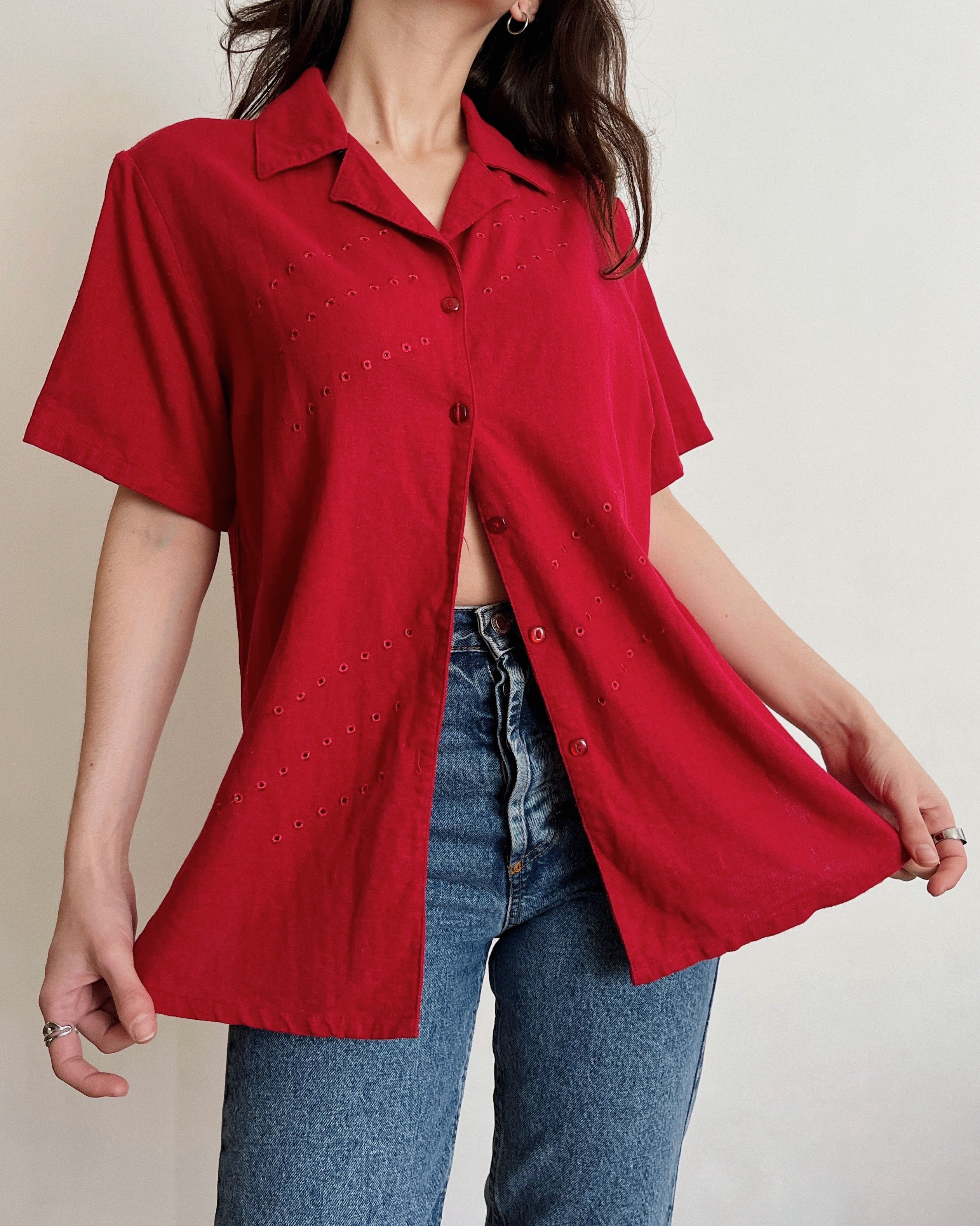 Vintage red shirt (M)