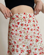 Vintage midi floral skirt (3XL/4XL)