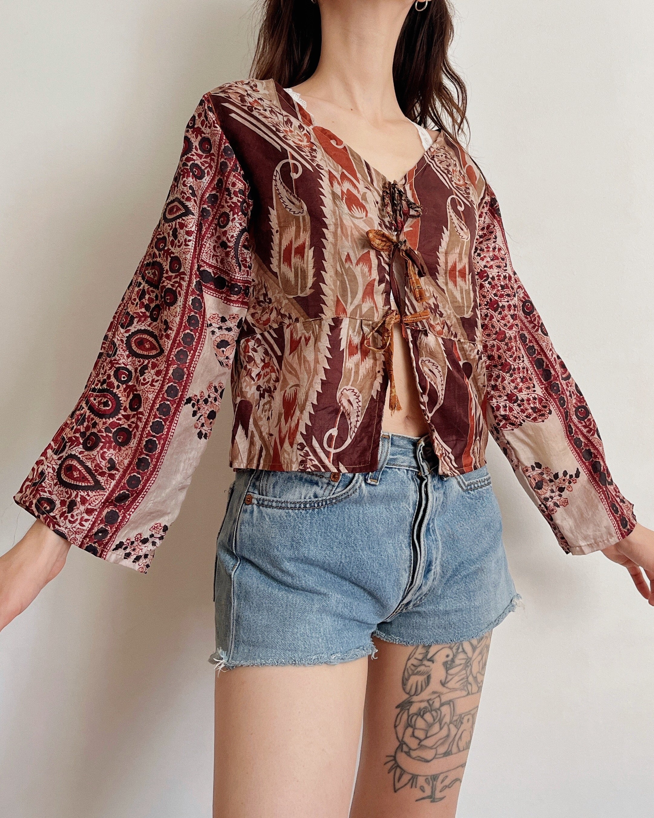 100% silk top (XS/S)
