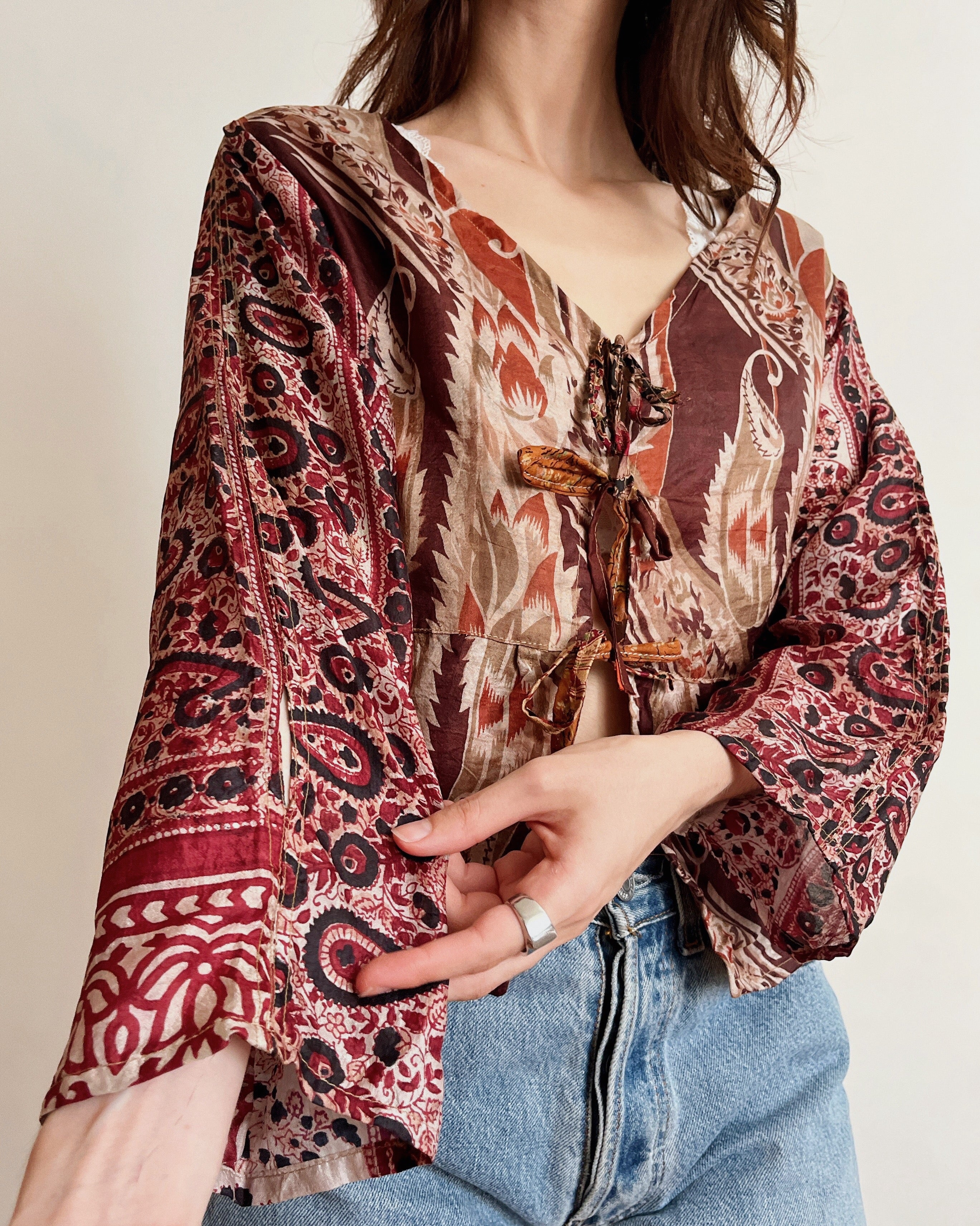 100% silk top (XS/S)