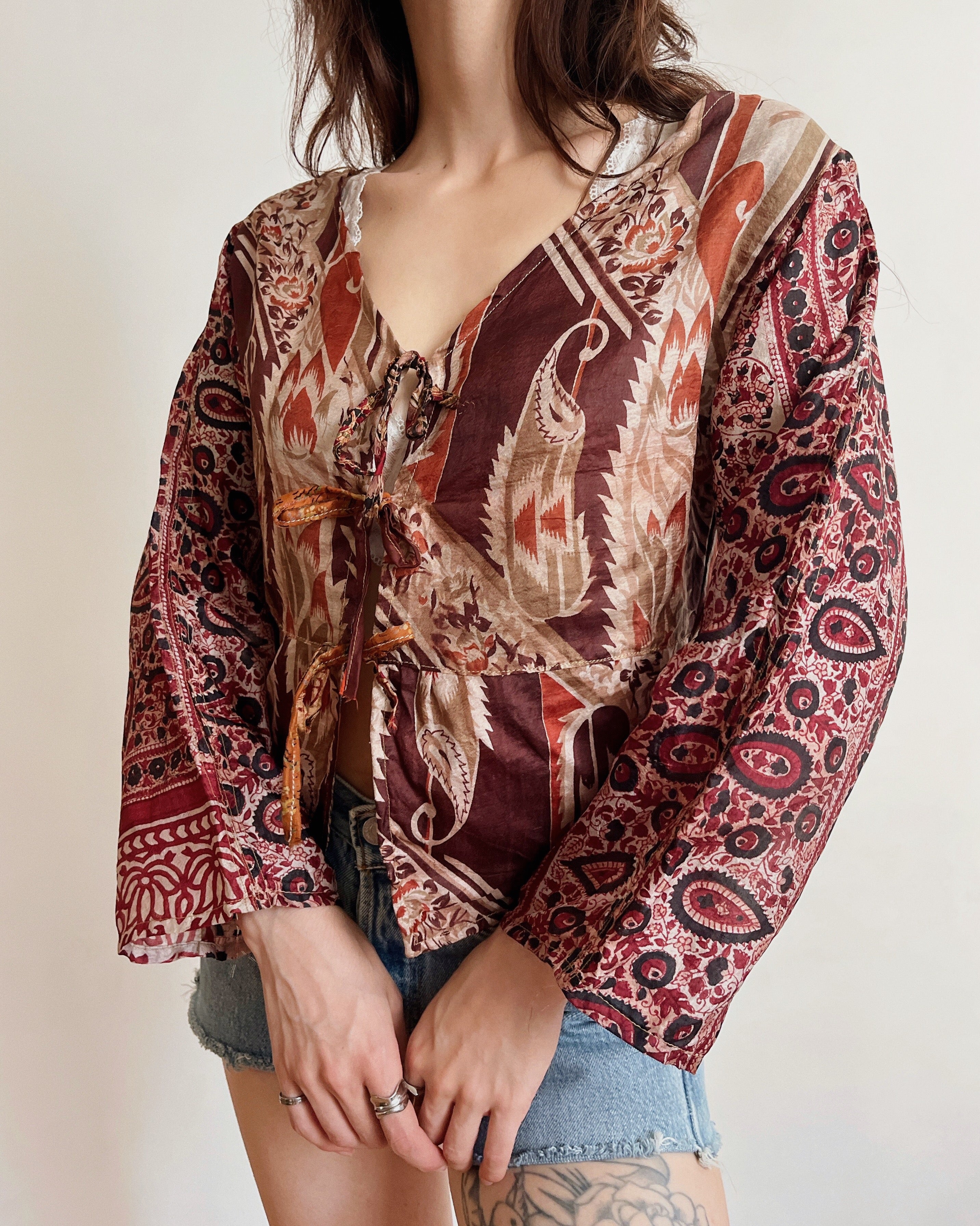 100% silk top (XS/S)
