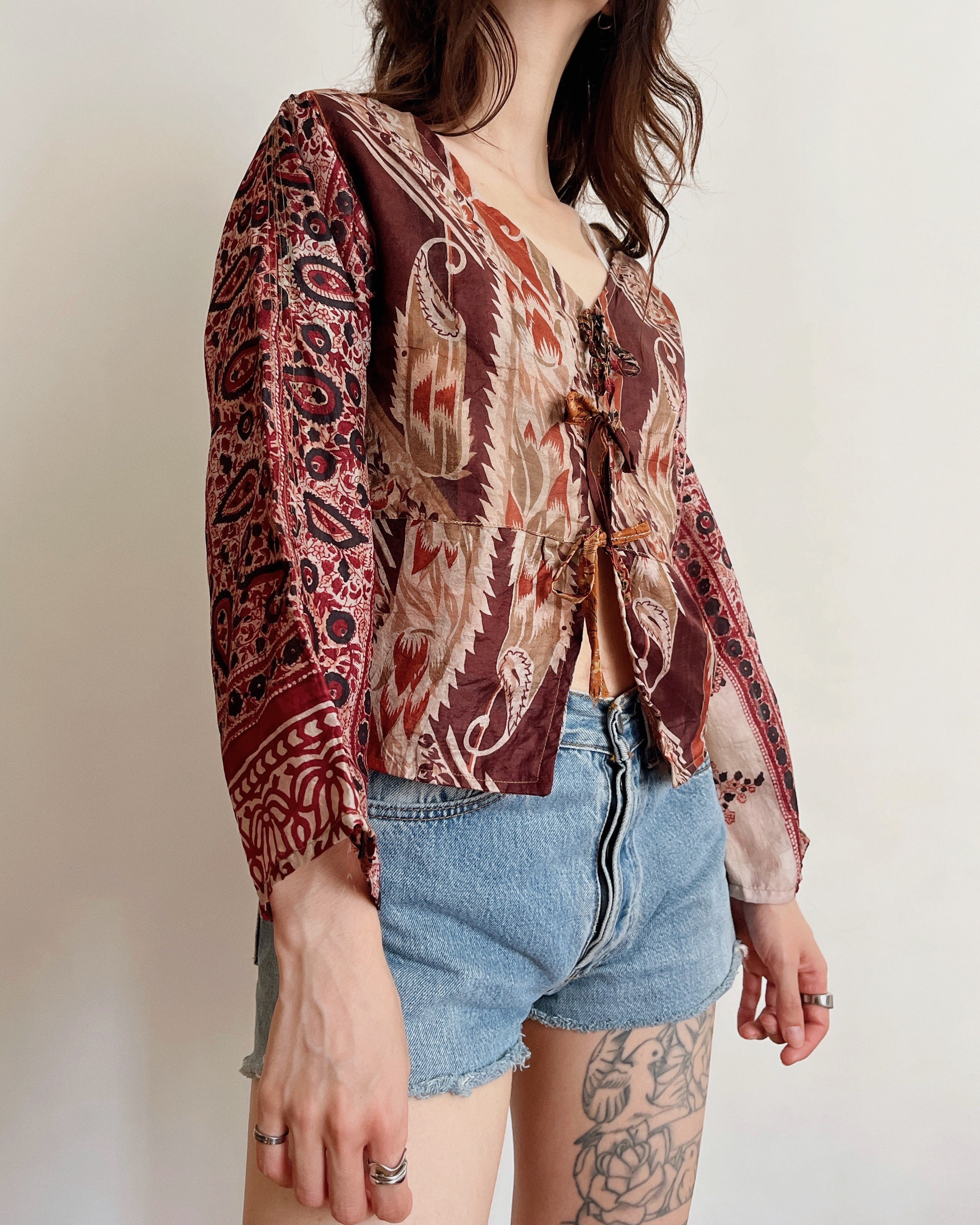 100% silk top (XS/S)