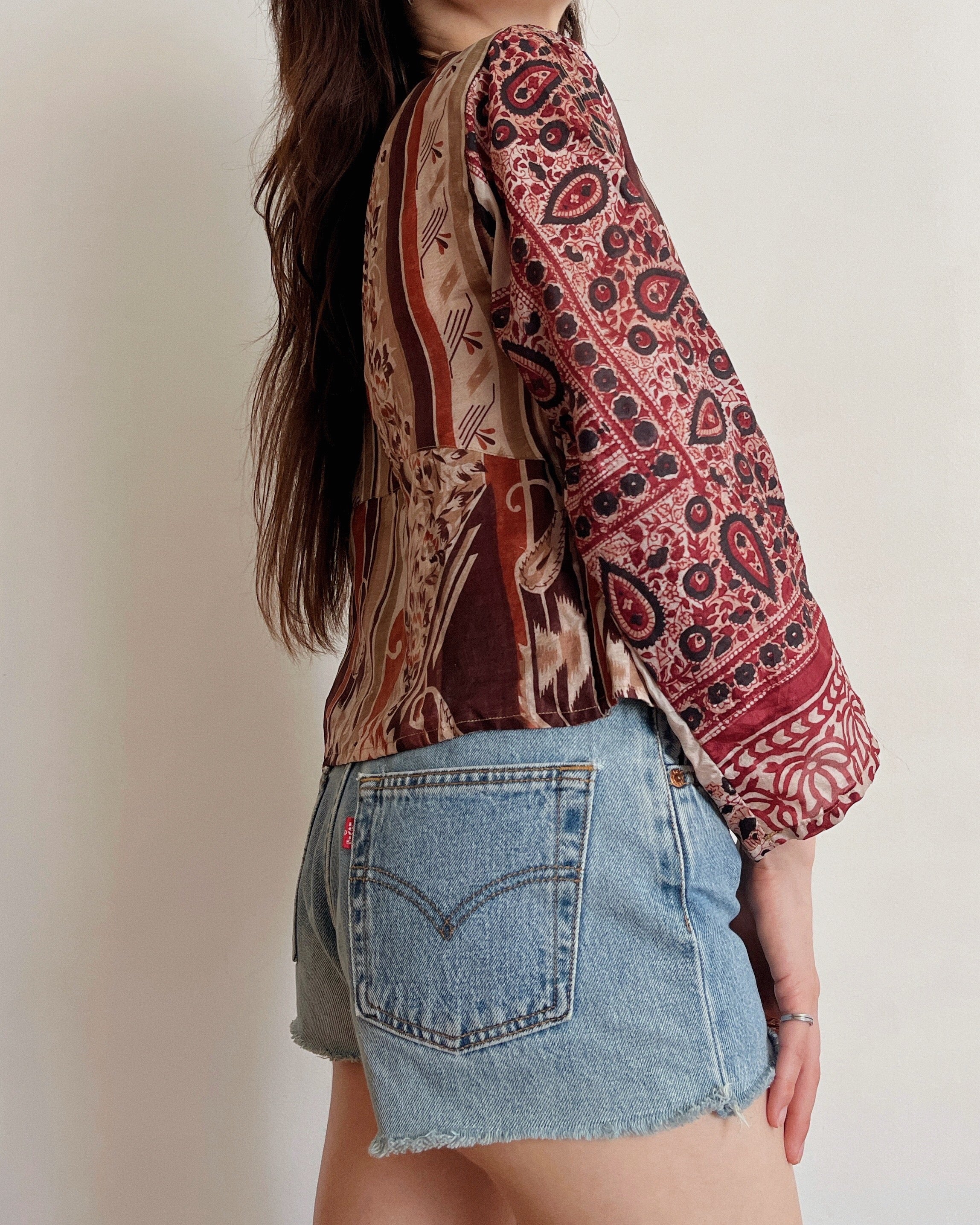 100% silk top (XS/S)