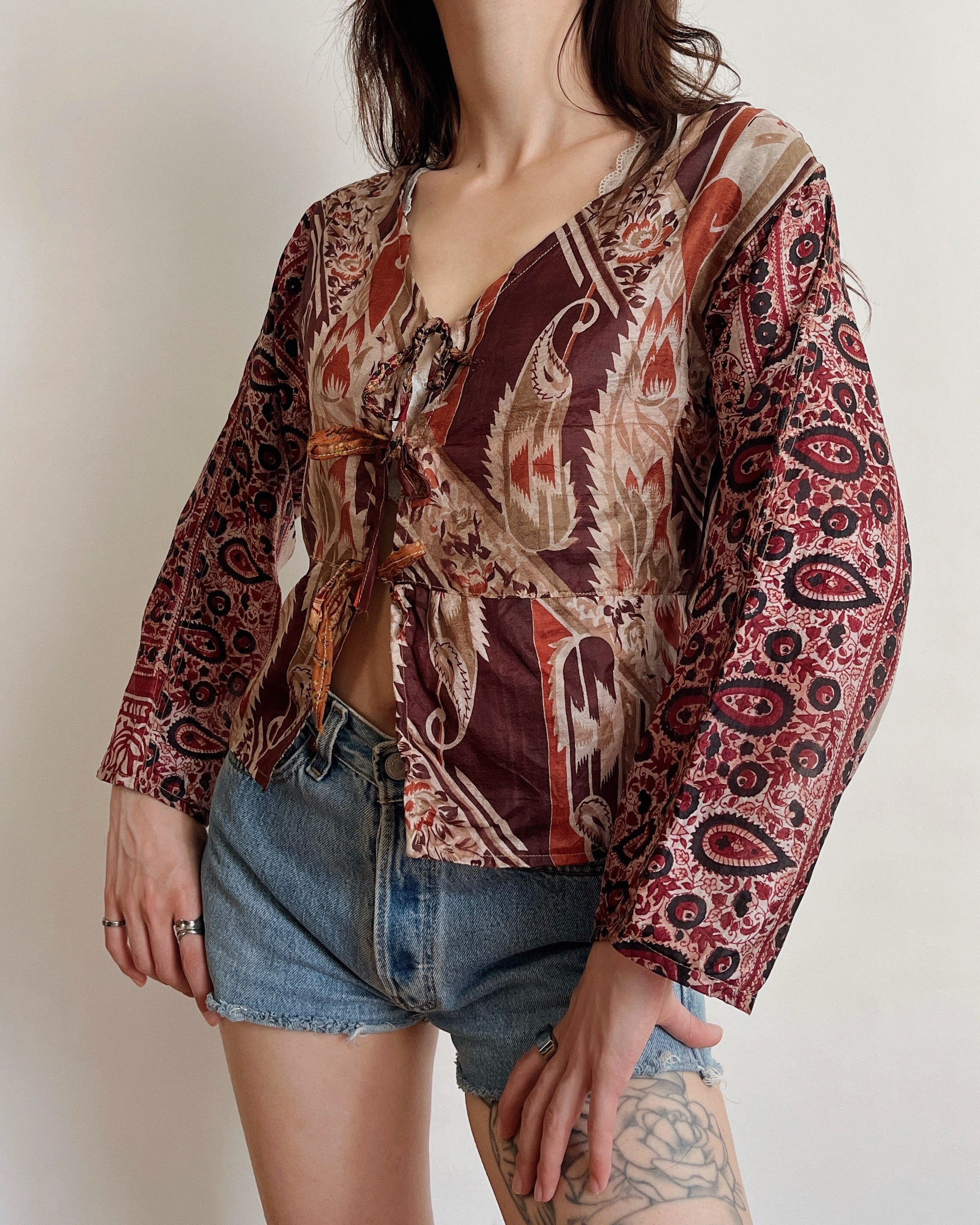 100% silk top (XS/S)