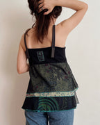 Vintage tiered mesh top (M)