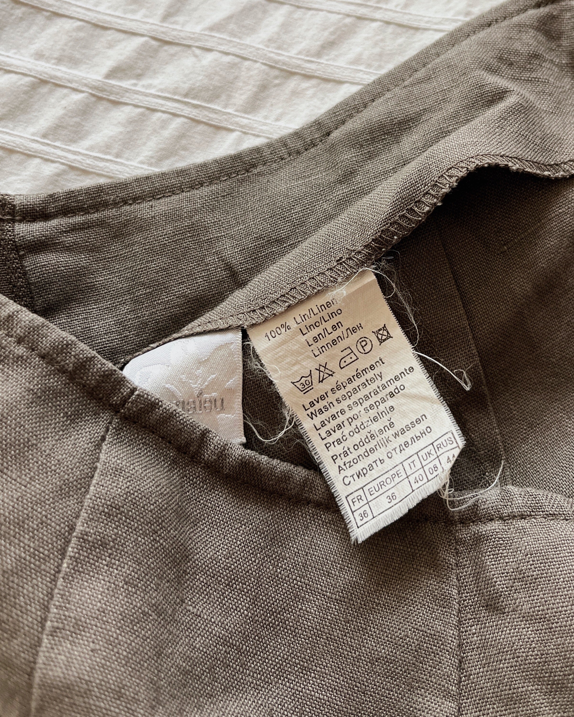 100% linen vintage skirt (XS)