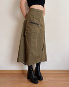 Vintage asymmetric maxi skirt (XS/S)