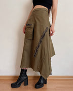 Vintage asymmetric maxi skirt (XS/S)