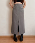 Vintage pinstripe maxi skirt (M)