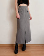 Vintage pinstripe maxi skirt (M)