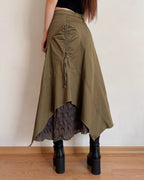 Vintage asymmetric maxi skirt (XS/S)