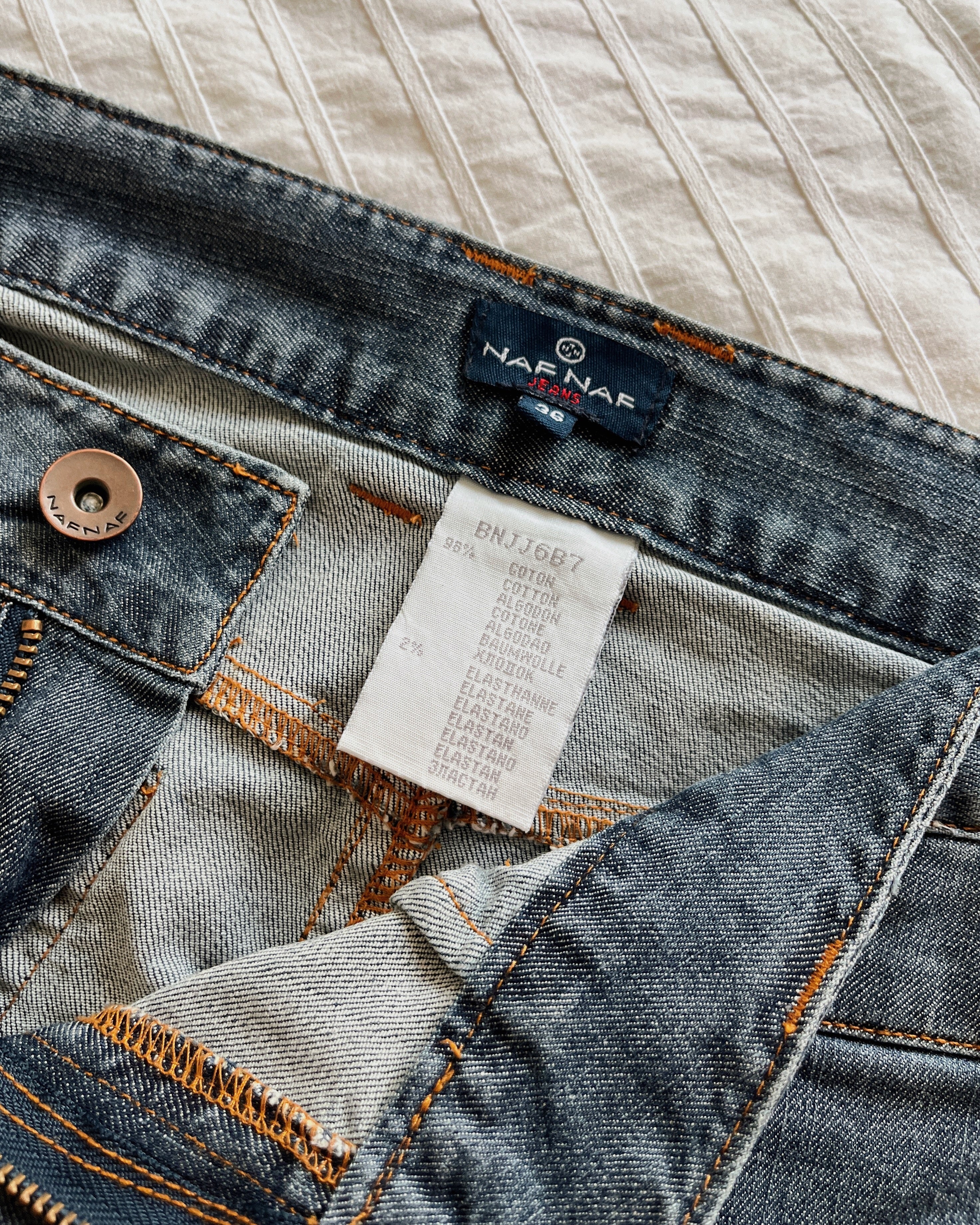 Vintage denim midi skirt (XS)