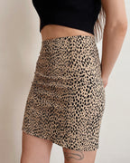 Animal print mini skirt (XS)