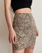 Animal print mini skirt (XS)