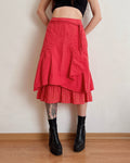Coral midi skirt (L)
