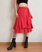 Coral midi skirt (L)