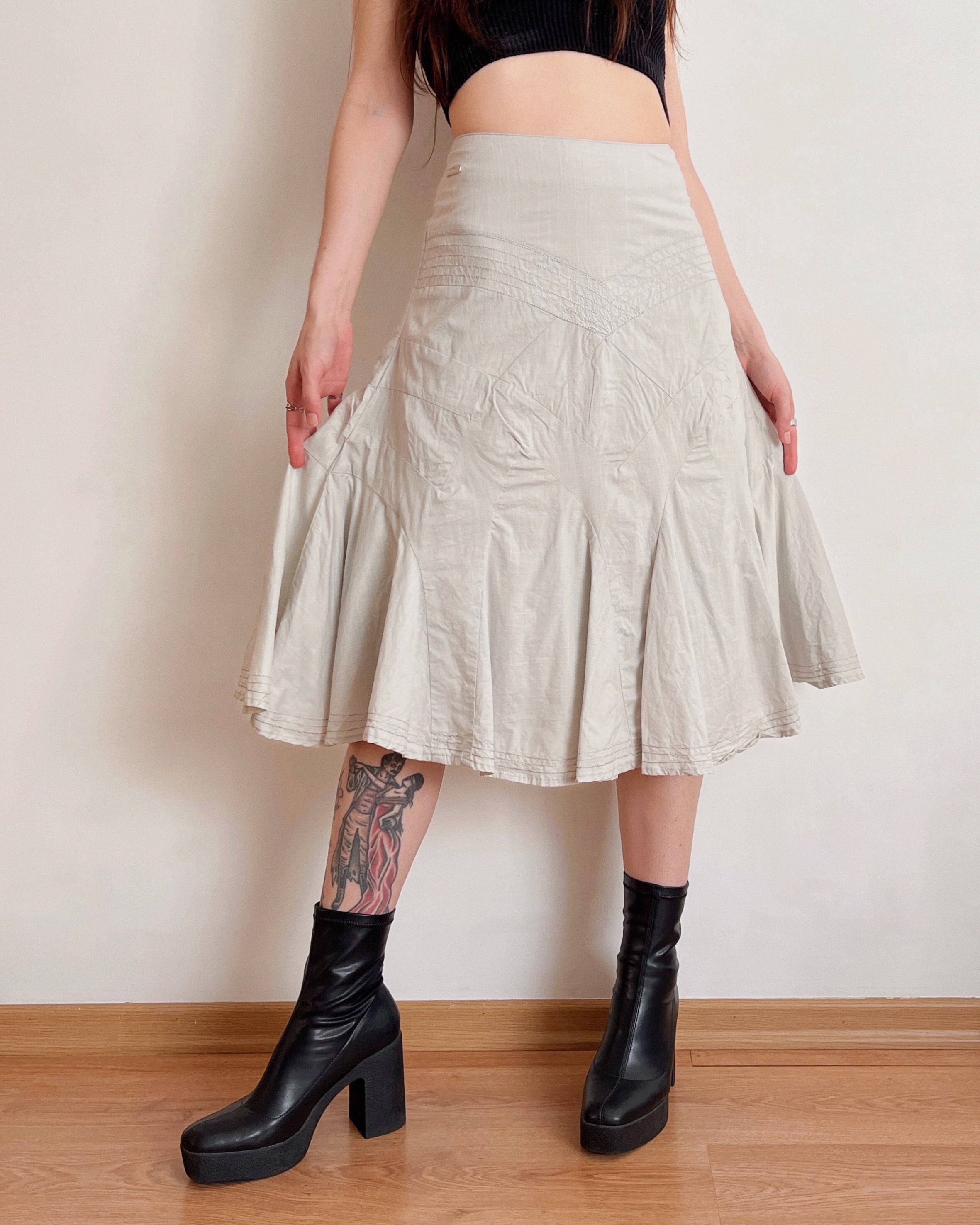 100% cotton midi skirt (XS/S)