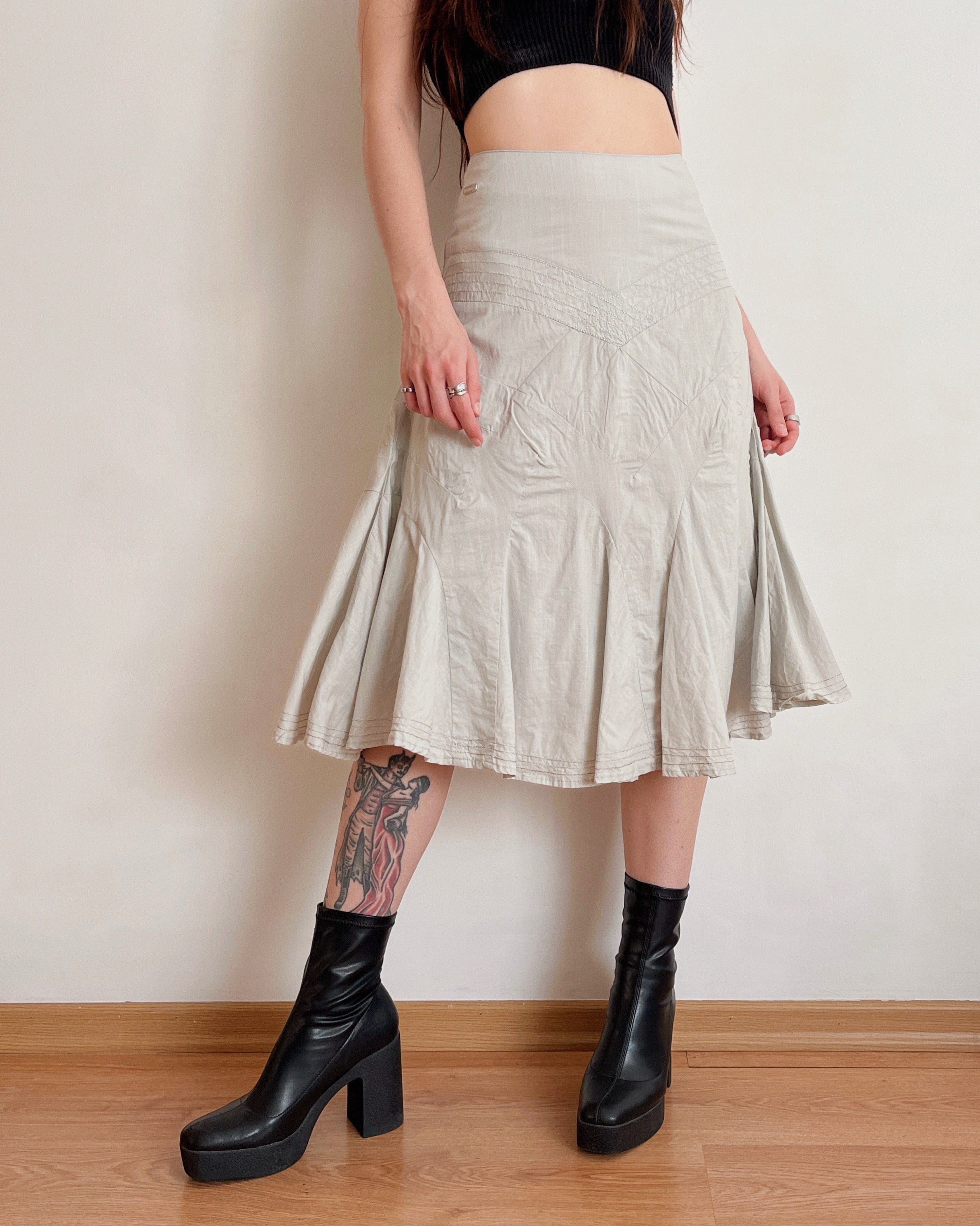 100% cotton midi skirt (XS/S)