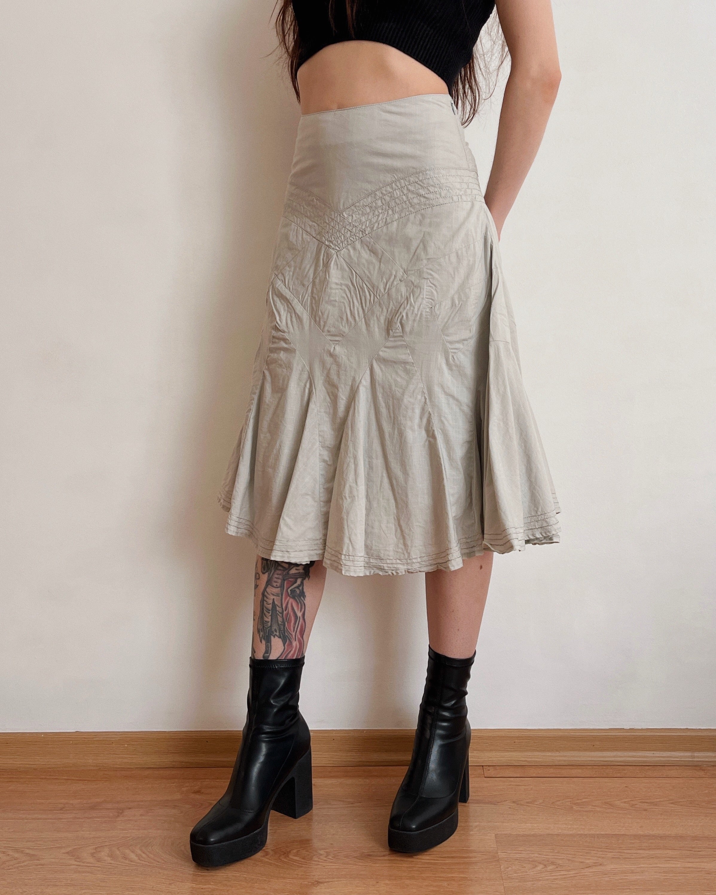 100% cotton midi skirt (XS/S)