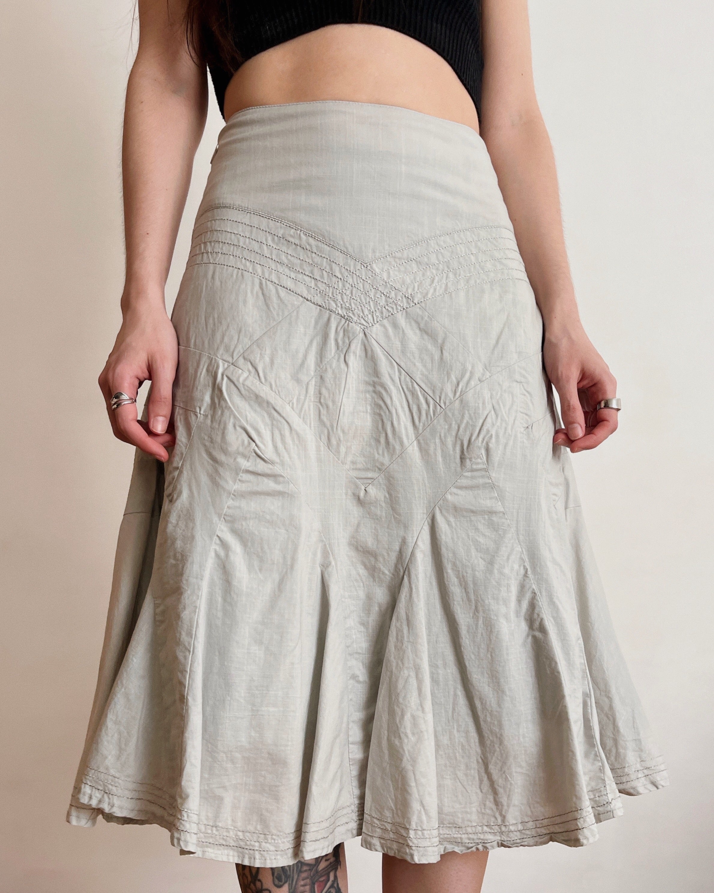 100% cotton midi skirt (XS/S)