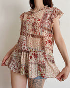 Semi-sheer blouse (L)