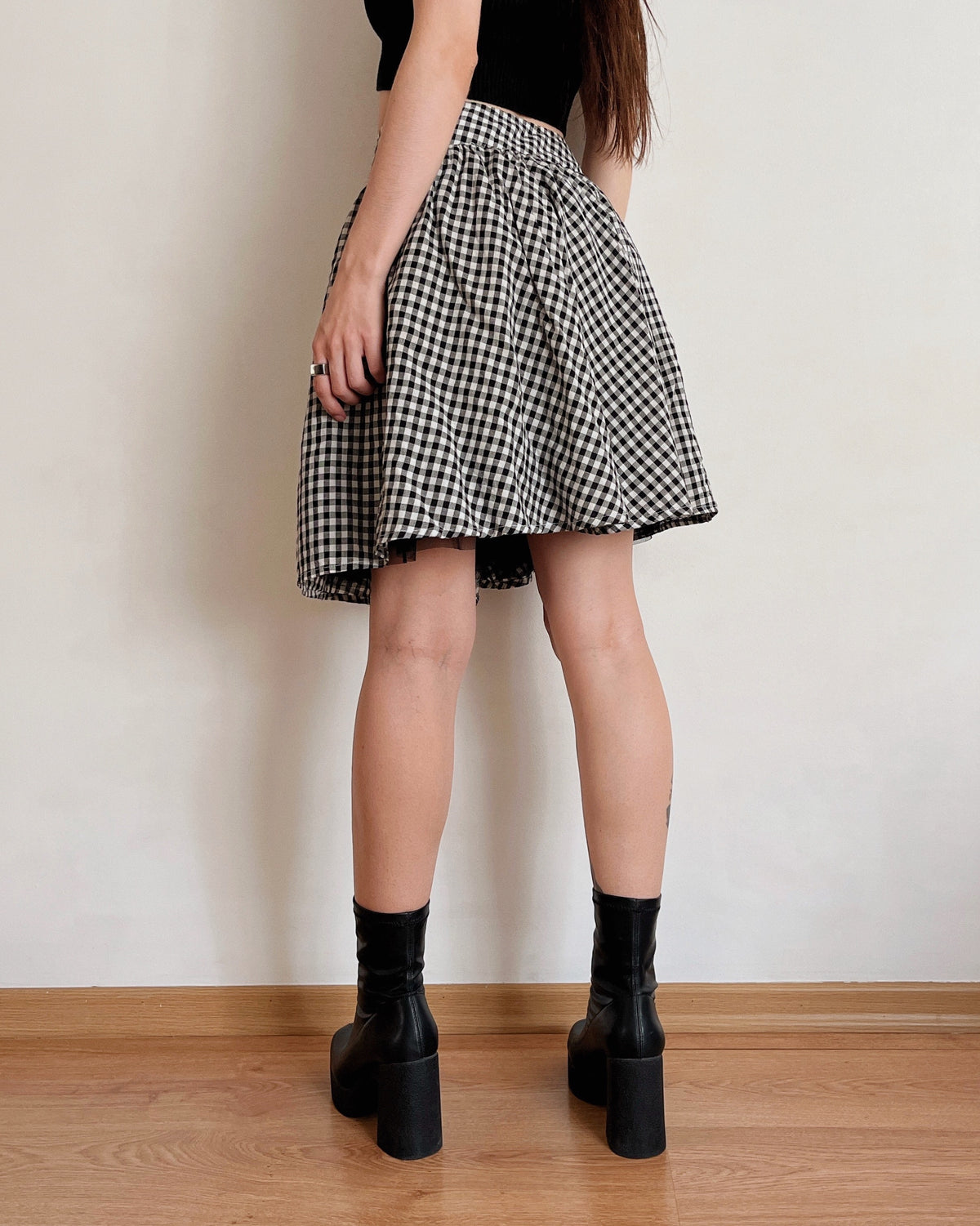 Gingham midi skirt (XS/S)