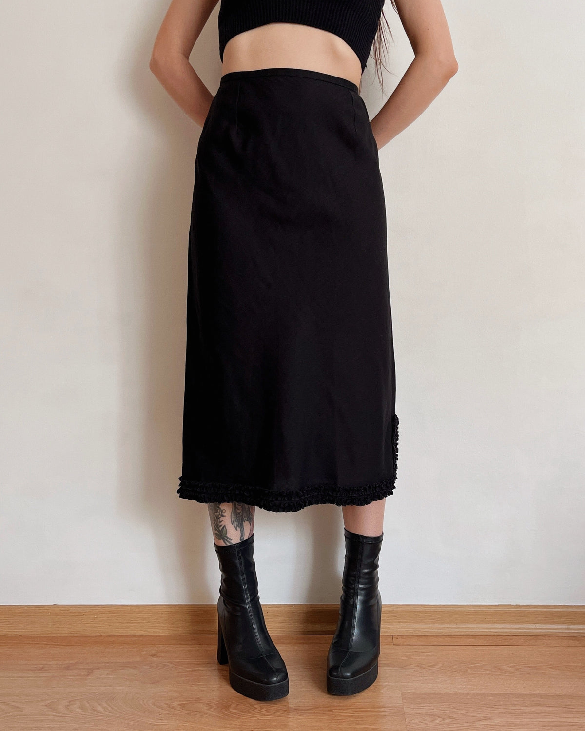 100% linen maxi skirt (XS/S)