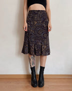 Vintage paisley midi skirt (L)