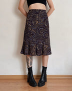 Vintage paisley midi skirt (L)