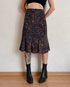 Vintage paisley midi skirt (L)